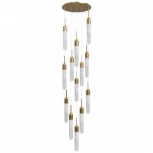  HF7413-AB - Tribeca Multi Port Aged Brass Pendant