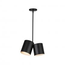  PD58814-BK - Keiko 14-in Black 2 Lights Pendant