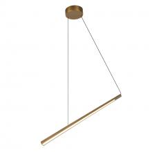  LP68124-VB-UNV - Lex 24-in Vintage Brass LED Linear Pendant