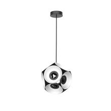  CH51224-BK/WH - Magellan 24-in Black/White LED Chandelier