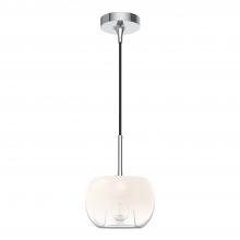  PD57508-CH/OP - Samar 8-in Chrome/Opal Glass 1 Light Pendant