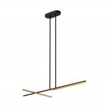  LP28748-BK/BG - Shift 48-in Black/Brushed Gold LED Linear Pendant