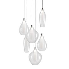  MP3006 - Victoria 6 Head Chrome LED Multi Pendant