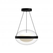  PD76312-BK/OP - Virgo 12-in Black/Opal Glass LED Pendant