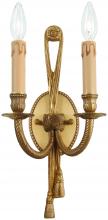  N9681B - 2LT Wall Sconce Antique Gold