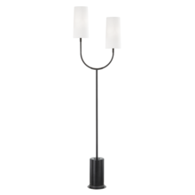  L1407-OB - 2 LIGHT MARBLE FLOOR LAMP