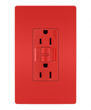  1597RED - radiant? 15A Duplex Self-Test GFCI Receptacles with SafeLock? Protection, Red