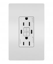  1597TRWRUSBCCW - radiant® Tamper-Resistant 15A Duplex Self-Test GFCI Receptacles with SafeLock® Protection, USB Type 