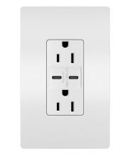  R26USBCCWCCV6 - radiant? 15A Tamper-Resistant USB Type C/C Outlet, White