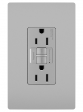  1597TRGRYCCD4 - radiant? Tamper-Resistant 15A Duplex Self-Test GFCI Receptacles with SafeLock? Protection, Gray