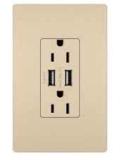  TM826USBICC6 - radiant? 15A Tamper-Resistant USB Outlet, Ivory