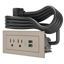  RDZNI10 - Furniture Power Basic Power Unit with 10' Cord - Nickel