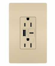  WRR26USBAC6I - radiant® Outdoor Ultra-Fast USB Outlet, Ivory