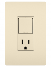  RCD38TRLACC6 - radiant? Single Pole/3-Way Switch with 15A Tamper-Resistant Outlet, Light Almond