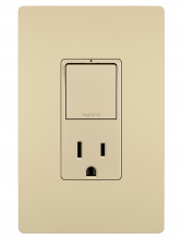  RCD38TRICC6 - radiant? Single Pole/3-Way Switch with 15A Tamper-Resistant Outlet, Ivory