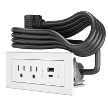  RDZCWH - radiant? FPC USB A/C, 6FT, WH 2 TR OL, 2 USB CHARGING PORTS