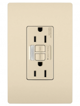  1597NTLTRLACCD4 - radiant? Tamper-Resistant 15A Duplex Self-Test GFCI Receptacles with SafeLock? Protection and Night