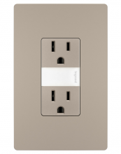  NTL885TRNICC6 - radiant® 15A Tamper-Resistant Outlet with Night Light, Nickel