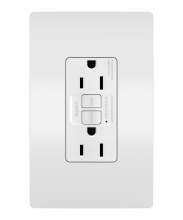  1597TRWCCD12 - radiant? Tamper-Resistant 15A Duplex Self-Test GFCI Receptacles with SafeLock? Protection, White