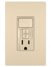  1597SWTTRICCD4 - radiant® Combination Single Pole Switch and Tamper-Reistant 15A Duplex Self-Test GFCI Receptacles wi