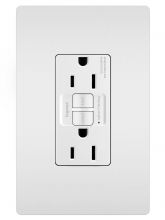  1597W100 - radiant? 15A Duplex Self-Test GFCI Receptacles with SafeLock? Protection, White, 100-Pack