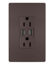  TM826USBDBCCV4 - radiant® 15A Tamper-Resistant USB Outlet, Dark Bronze