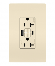  2097TRUSBACLA - radiant® Tamper-Resistant 20A Duplex Self-Test GFCI Receptacles with SafeLock® Protection, Type A/C 