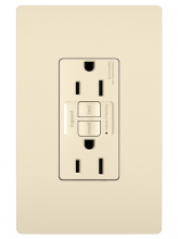  1597TRNALA - radiant? Tamper-Resistant 15A Duplex Self-Test GFCI Receptacle, NAFTA-Compliant, Light Almond