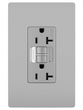  2097NTLTRGRY - radiant® Tamper-Resistant 20A Duplex Self-Test GFCI Receptacles with SafeLock® Protection and Night 