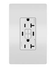  2097TRUSBCCW - radiant® Tamper-Resistant 20A Duplex Self-Test GFCI Receptacles with SafeLock® Protection, Type C/C 