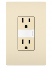  NTL885TRLACC6 - radiant® 15A Tamper-Resistant Outlet with Night Light, Light Almond