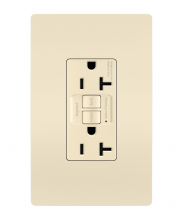  2097LA3PKCC4 - radiant? 20A Duplex Self-Test GFCI Receptacles with SafeLock? Protection, Light Almond 3-Pack