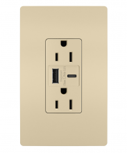  R26USBACICCV4 - radiant? 15A Tamper-Resistant USB Type A/C Outlet, Ivory