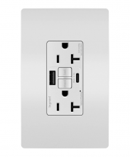  2097TRUSBACWC4 - radiant? Tamper-Resistant 20A Duplex Self-Test GFCI Receptacles with SafeLock? Protection, Type A/C