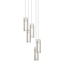  131124-SKT-LONG-07-GG0065 - Exos Glass 5-Light Pendant