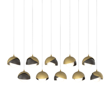  131205-SKT-LONG-86-14-GG0711 - Brooklyn 10-Light Double Shade Pendant