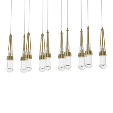  131207-SKT-LONG-86-ZM0434 - Link 10-Light Clear Glass Pendant