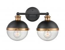  4252-MB/AB - Ellmira 2-Light Vanity Matte Black/ Aged Brass