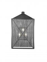  42643-PBK - Caswell 3-Light Outdoor Wall Sconce Powder Coated Black