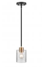  9421-MB/MG - Renitta 1-Light Mini-Pendant light Matte Black Modern Gold