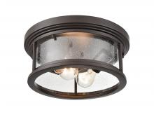  4402-PBZ - Bresley 2-Light Outdoor Flush Mount Powder Coated Bronze