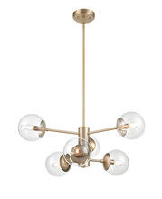  8156-MG - Avell 6-Light Pendant light Modern Gold