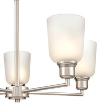  2815-BN - Amberle 5-Light Chandelier Ceiling Light Brushed Nickel