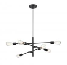  4246-MB - Decco 6-Light Pendant light Matte Black