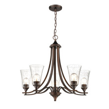  1465-RBZ - Natalie 5-Light Chandelier Ceiling Light Rubbed Bronze