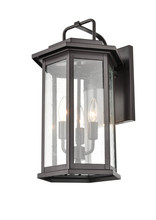  2685-PBZ - Ellis 3-Light Outdoor Wall Sconce Powder Coated Bronze