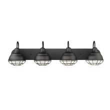  5424-MB - Neo-Industrial 4-Light Vanity Matte Black