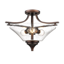  1483-RBZ - Natalie 3-Light Semi-Flush Ceiling Mount Rubbed Bronze