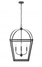  13904-MB - Kelsey 4-Light Pendant light Matte Black