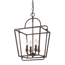  3237-RBZ - 4-Light Pendant light Rubbed Bronze